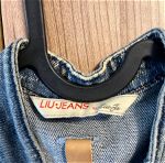 Liu jeans Liu Jo αμάνικο τζιν γιλέκο με λεπτομέρεια Swarovski πίσω