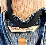  Liu jeans Liu Jo αμάνικο τζιν γιλέκο με λεπτομέρεια Swarovski πίσω