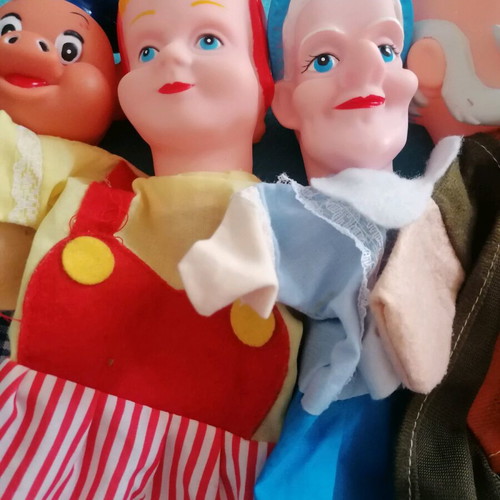 Puppet theater dolls used, pack of 8 pieces