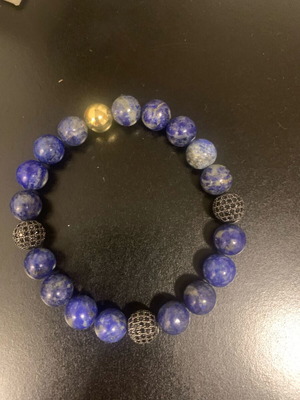 Men's bracelet new blue, black, gold