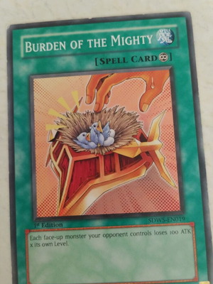 Burden of the Mighty Yu-Gi-Oh Card like new
