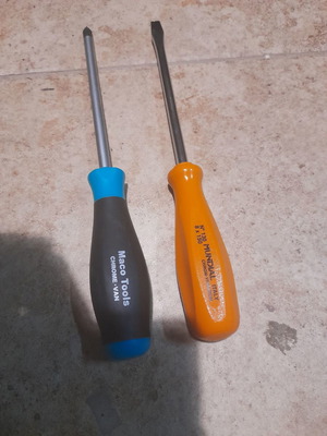 Κατσαβίδια Mundial Italy και Maco Tools, χοντρά μακριά, 1 ίσιο, 1 σταυρός