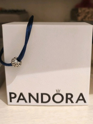 Pandora Fabric Cord Bracelet like new, blue with silver charm