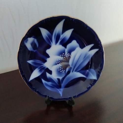 Vintage Japanese Decorative Plate used, 14 cm
