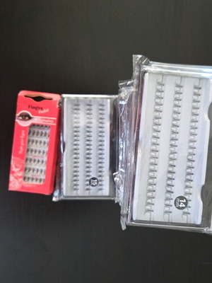 False Eyelashes new, pack of 10 boxes with mixed sizes