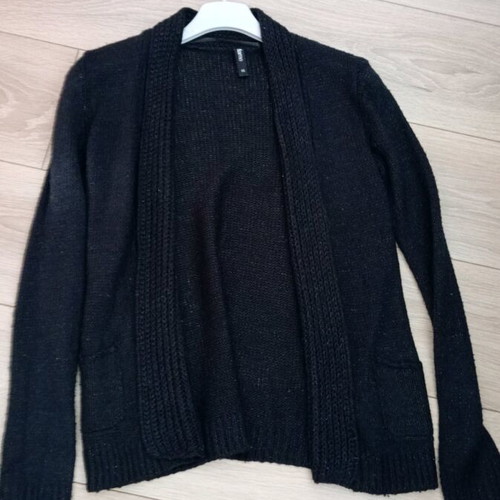 Cardigan XS like new with shiny detail, black