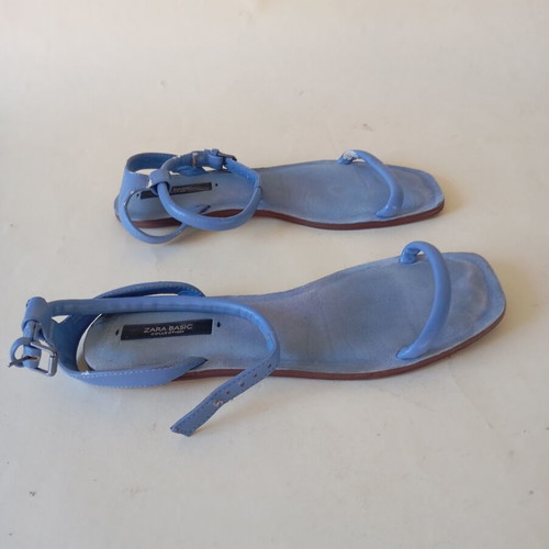 Zara blue sandals used with modern design, size 36
