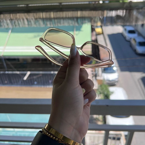 Y2K slim sunglasses set of 2 nude and transparent like new