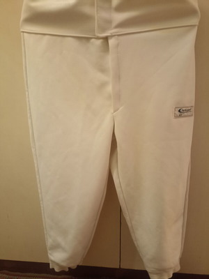 Fenchsport fencing pants used, medium large, white