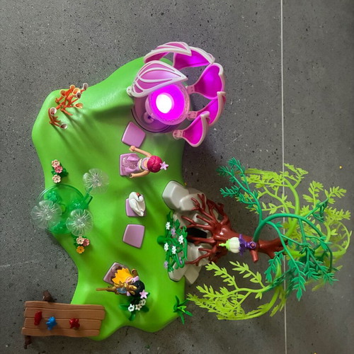 Playmobil fairies island with color-changing light