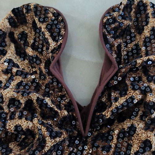 Shein Strapless Dress like new, black and brown