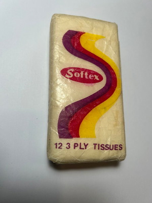 Softex tissue pack 1970-80 decade like new, sealed