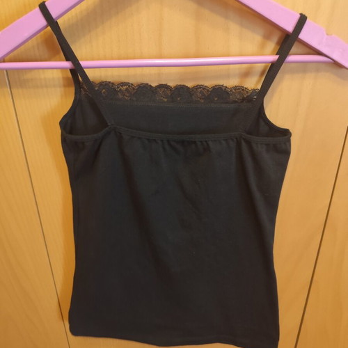 Set of two black tops new, one with lace and one sheer