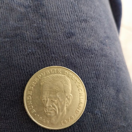 German 2 Deutsche Mark coin used
