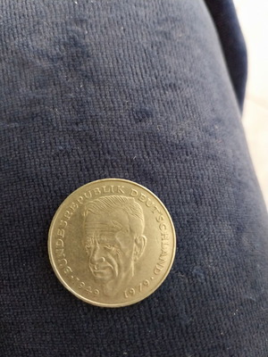 German 2 Deutsche Mark coin used