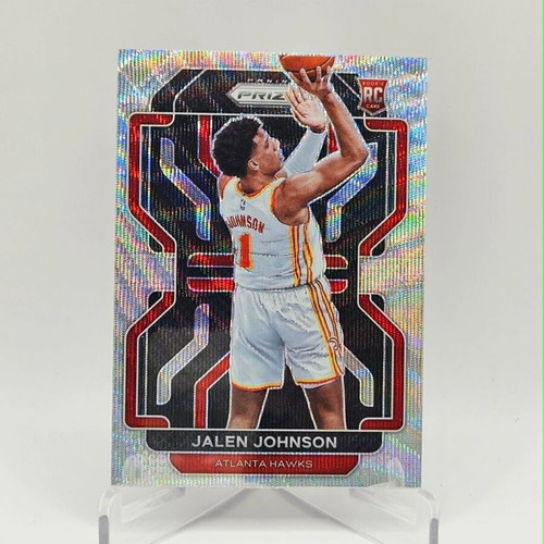 Panini Prizm Jalen Johnson Silver Wave Rookie Card like new 2021-22