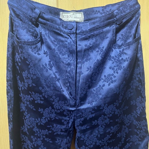 Satin suit used, blue, small