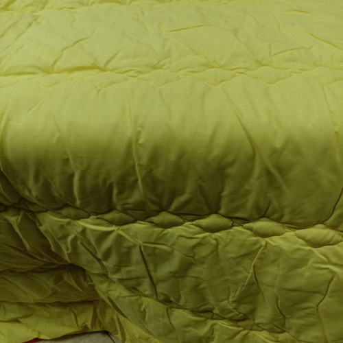 Double quilt new, reversible cotton fabric orange and yellow