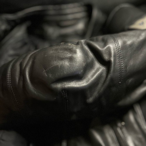 Dainese Black Leather Motorcycle Jacket used, size 46