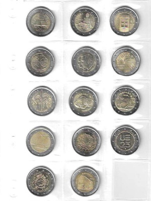 2ευρα Αναμνηστικά Ισπανίας σαν καινούργια, σετ 16 νομισμάτων