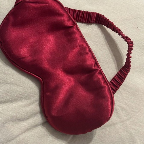 Sleep mask red satin new