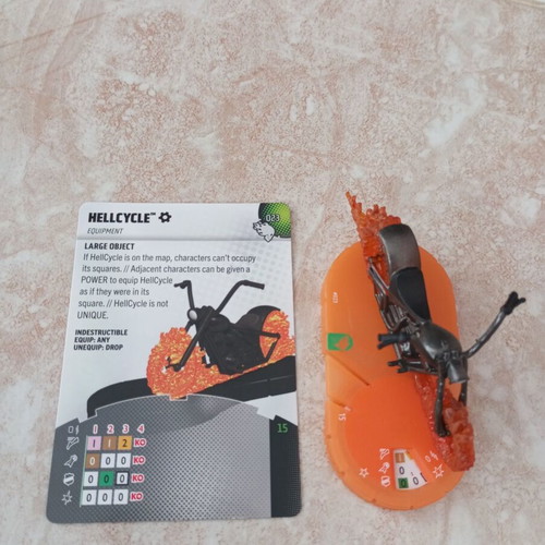 Heroclix Hellcycle new, Ghost Rider bike with glowing Glo material