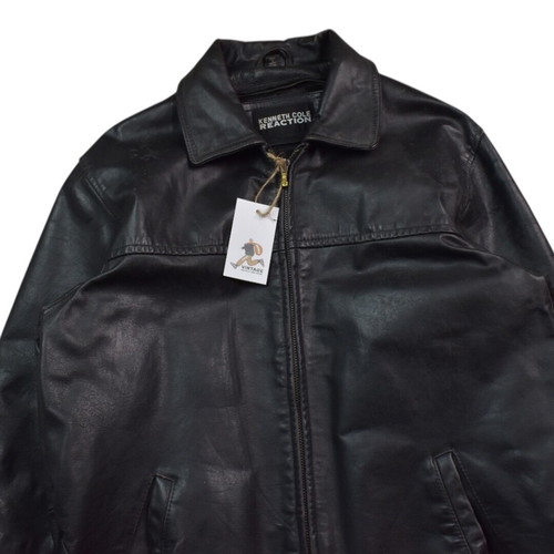 Vintage Kenneth Cole Reactions leather jacket used, size M