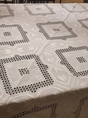 Lefkadian embroidered handmade tablecloth new unused