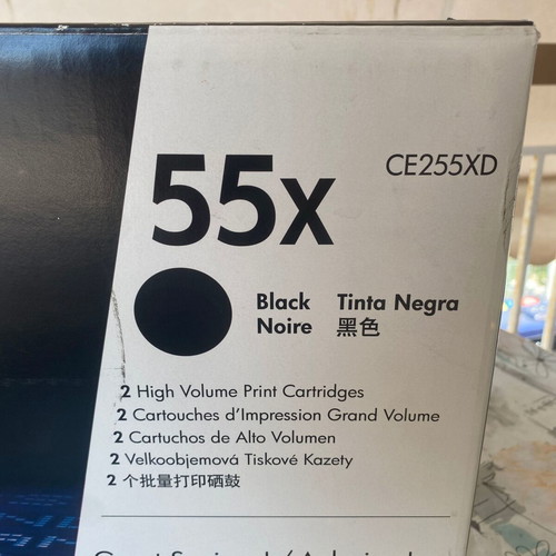 HP 55X Black CE255XD toner dual pack new, original