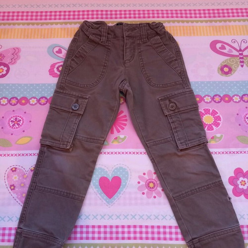 Sisley pants used, khaki, for ages 4-5