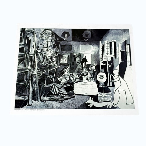 Pablo Picasso Las Meninas art print used, black and white