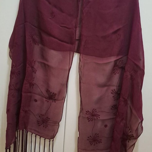 Scarf summer bordeaux like new