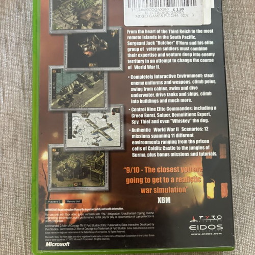 Commandos 2 Xbox original English complete used