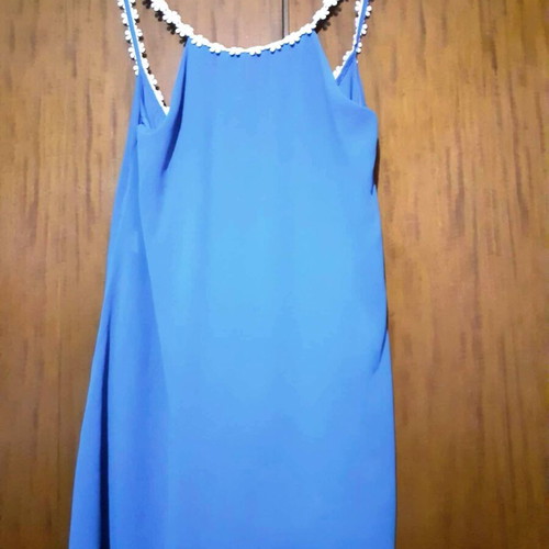 Long top like new, blue with daisy trim