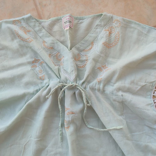 Achilleas Accessorize Kids' Mint Caftan with Pom Poms Used Cotton