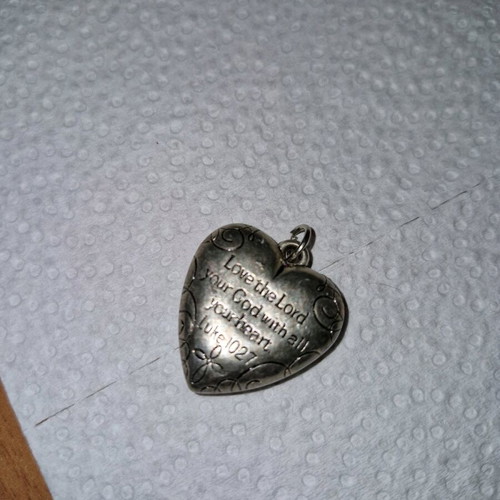 Fwo bead for necklace like new with engraving silver