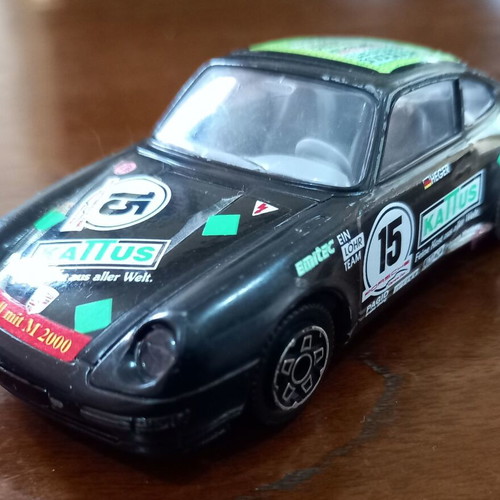 Metal model Porsche Carrera 911 racing car used 1:43 scale Burago