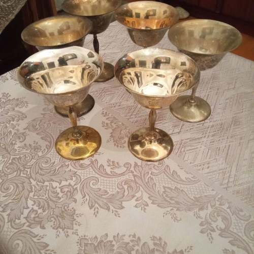 Silver-plated glasses set of 6 like new