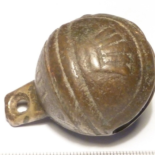Antique bronze silver bell used, horse ammunition bell N 10