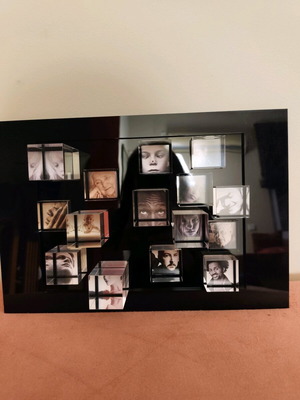 Multilevel hanging photo frame for 15 photos 3.5x3.5 new Philippi