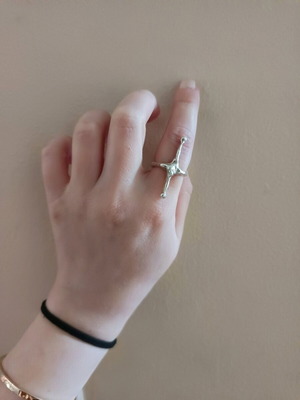 Silver 925 cross-shaped ring new