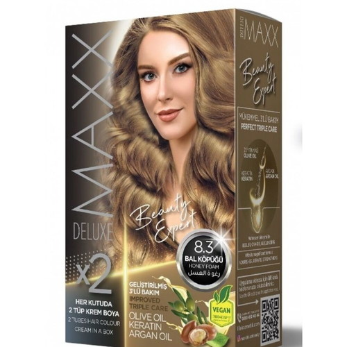 Maxx Deluxe Hair Color 8.3 Honey Foam new