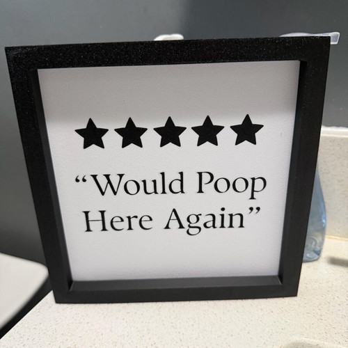 5 Star Bathroom Award like new, 18.5x18.5 cm