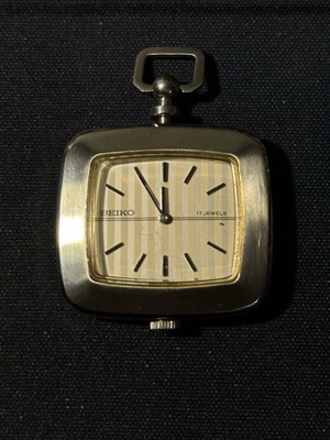 Vintage ρολόι τσέπης Seiko μεταχειρισμένο, ασημί, δεκαετίας '60