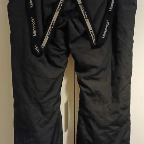 Men's thermal pants with suspenders size 3XL black like new