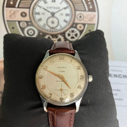 Isomax Super 17 Rubis vintage Swiss mechanical watch used