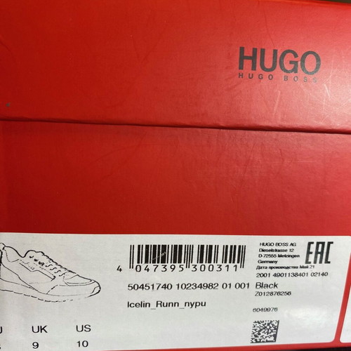 Hugo Boss Icelin Runn sneakers size 43, black-red, like new
