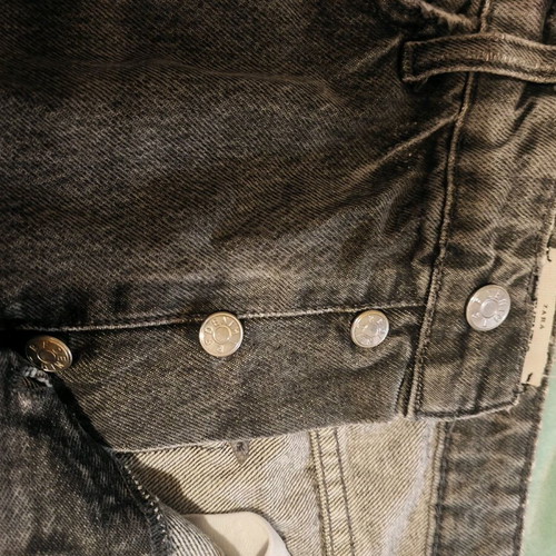 Zara large gray jeans like new with frayed edges