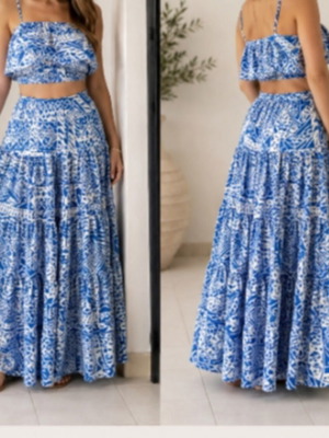 Twenty 29 blue skirt and top set