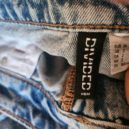 Jeans cotton shorts no 34 H&M like new, blue